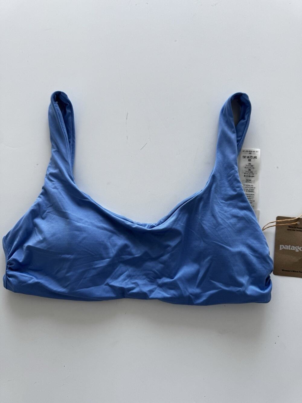 PATAGONIA Wave For It Bikini Top Women's Abundante Blue Medium